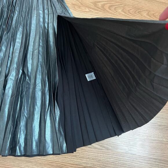 House Of Harlow 1960 Gunmetal Pleated Maxi Skirt - Picture 5 of 8